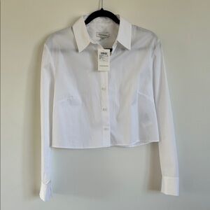 CLUB MONACO Cropped Button Down